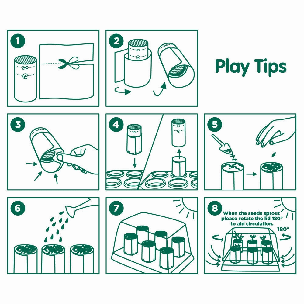 Hape Nature Fun Growing Gardeners Greenhouse Kit, Kids Ages 4 