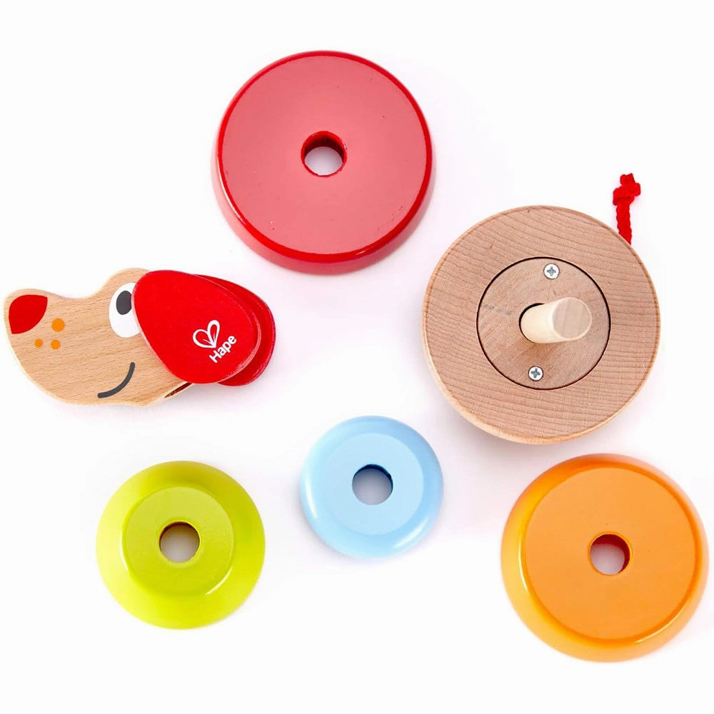 Hape Pepe Sound Stacker - Colorful Wooden Puppy Toy