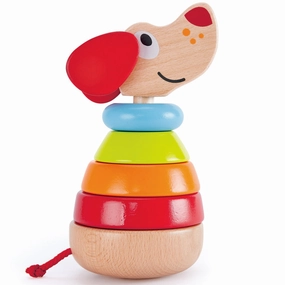 Hape Pepe Sound Stacker - Colorful Wooden Puppy Toy