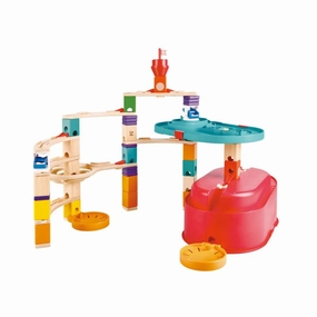 Hape Quadrilla 90-Piece Marble Run Construction Set - Stack Track Bucket for Ages 4 