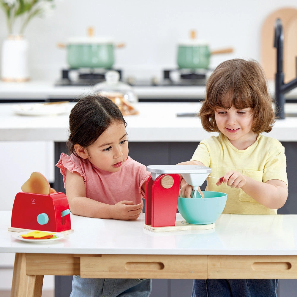 Hape Red Wooden Mix & Bake Set - Whirl & Twirl Blender Toy