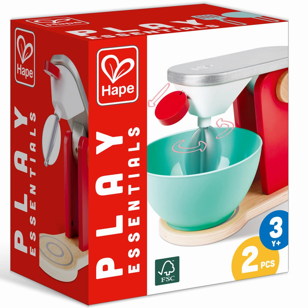 Hape Red Wooden Mix & Bake Set - Whirl & Twirl Blender Toy