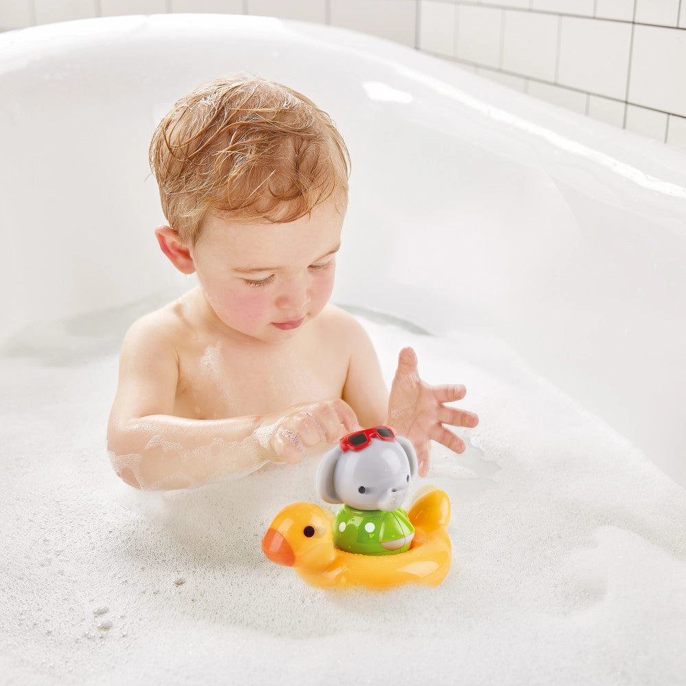 Hape Spin Splash 'n' Swim Elephant  Color-Changing Bath Toy