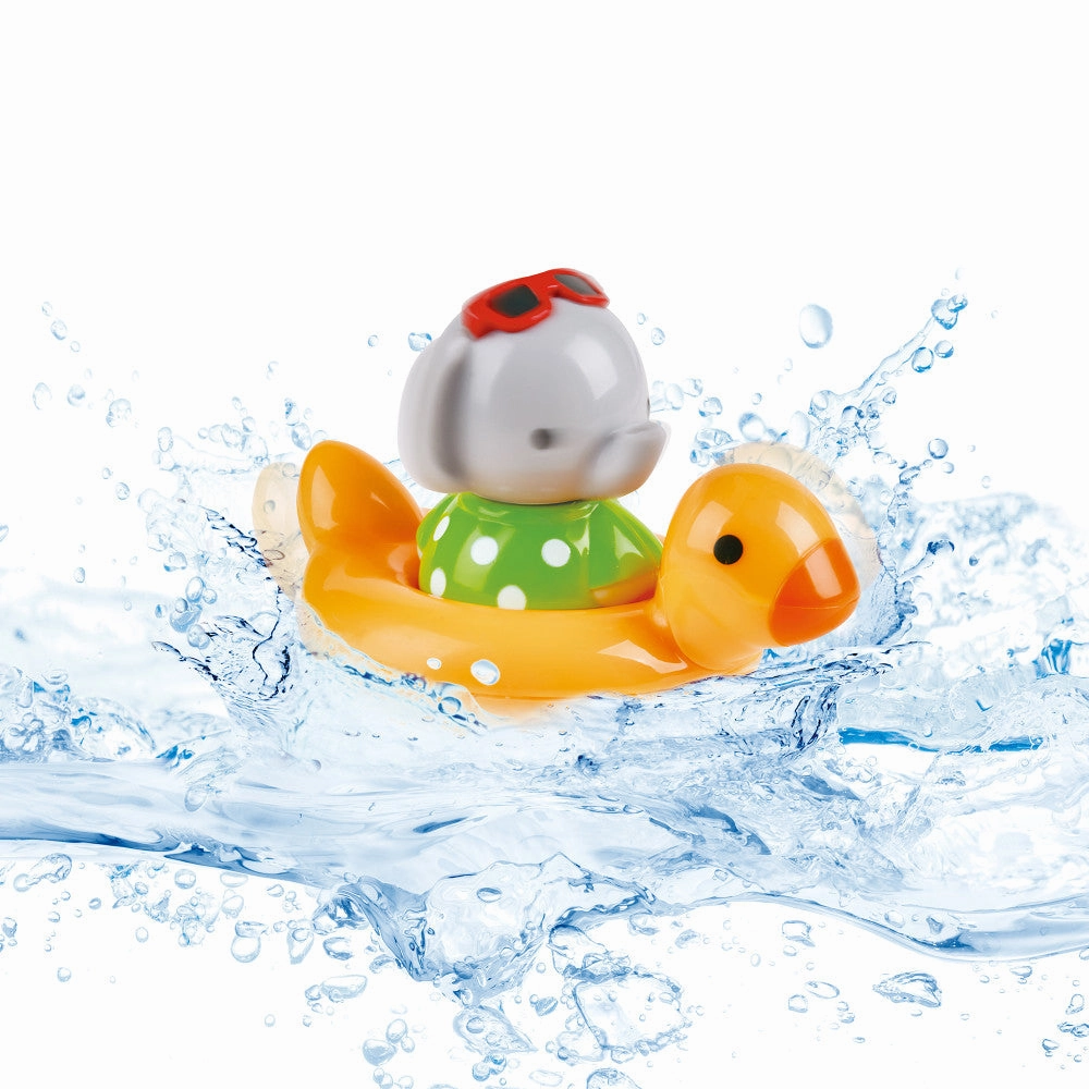 Hape Spin Splash 'n' Swim Elephant  Color-Changing Bath Toy