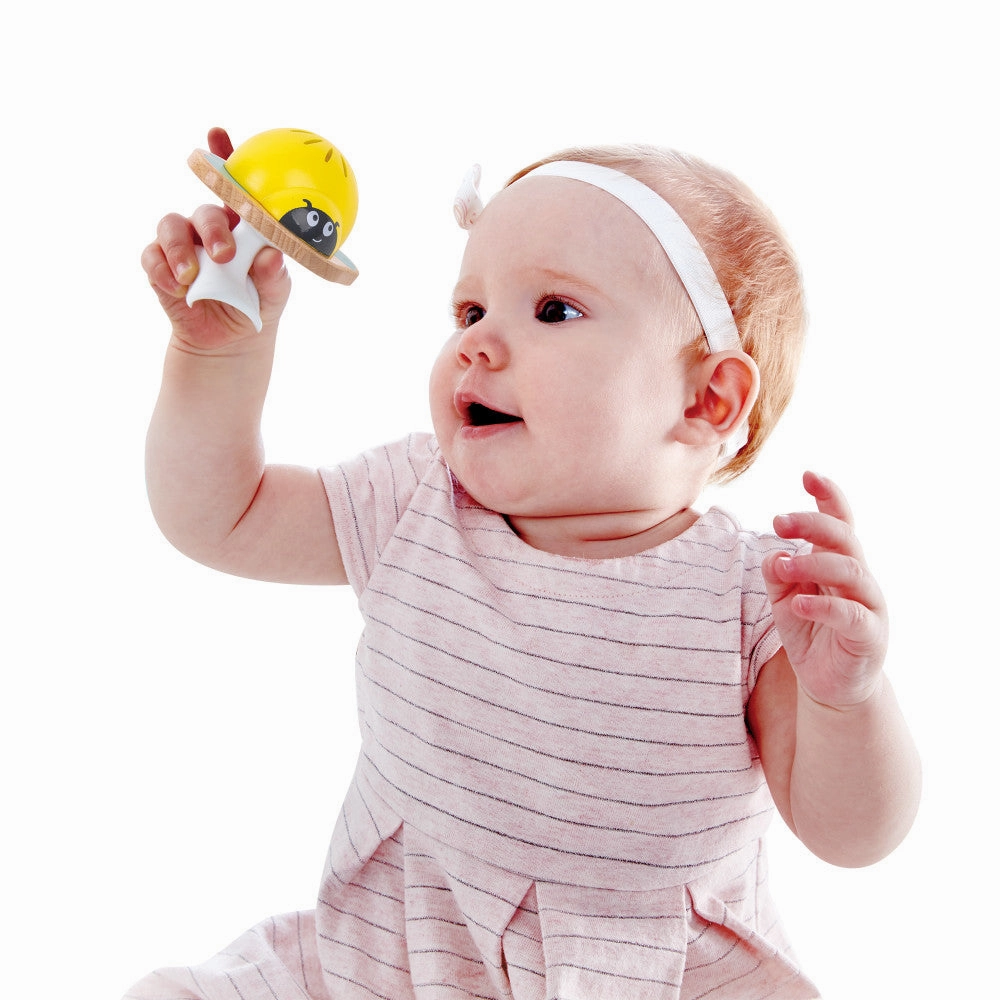 Hape Stay-Put Rattle Set - Colorful Insect Trio