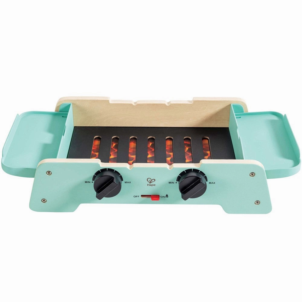 Hape Teal Wooden Sizzling Griddle & Grill BBQ Playset