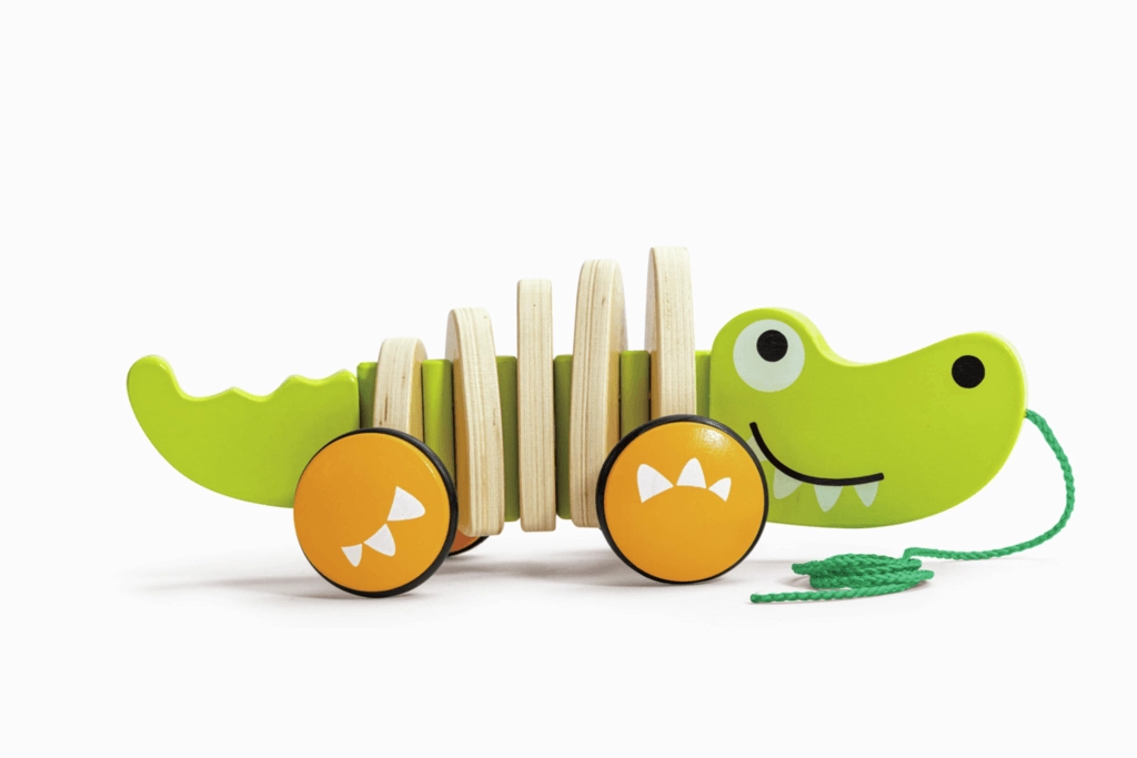 Hape Walk-A-Long Crocodile Pull Along Toy for Toddlers Ages 1 and Up