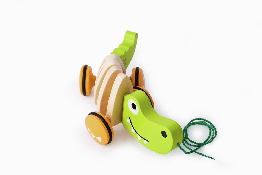 Hape Walk-A-Long Crocodile Pull Along Toy for Toddlers Ages 1 and Up