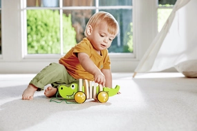 Hape Walk-A-Long Crocodile Pull Along Toy for Toddlers Ages 1 and Up