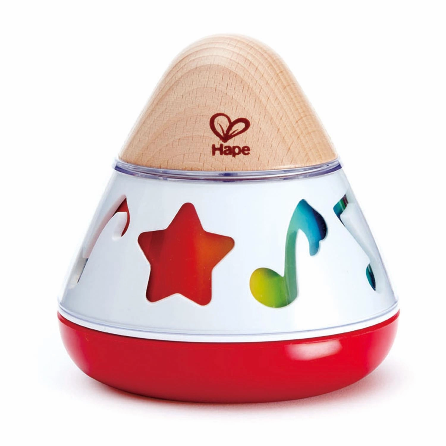 Hape Wind-Up Rotating Music Box with Colour Changing Design for Babies