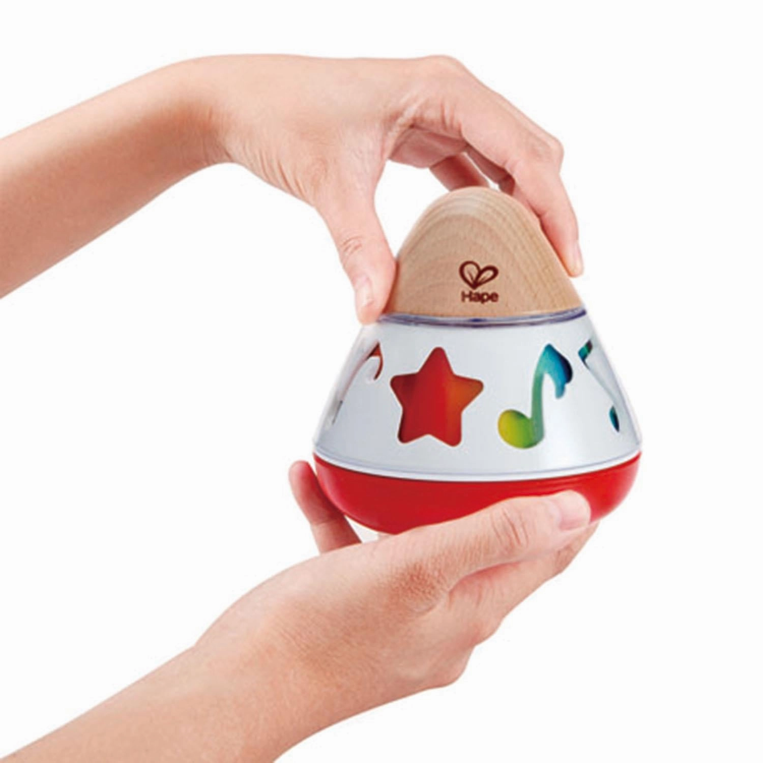 Hape Wind-Up Rotating Music Box with Colour Changing Design for Babies