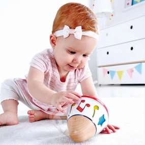 Hape Wind-Up Rotating Music Box with Colour Changing Design for Babies