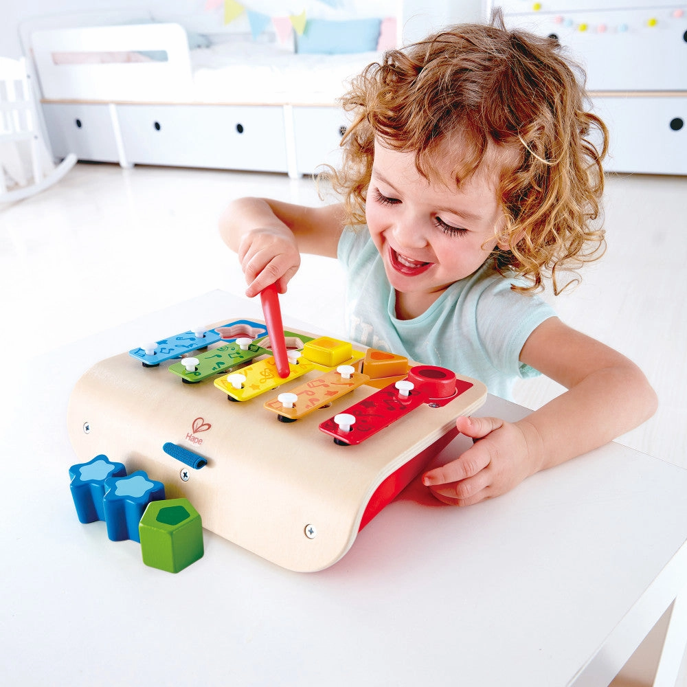 Hape Wooden Shape Sorter Xylophone - Interactive Musical Toy
