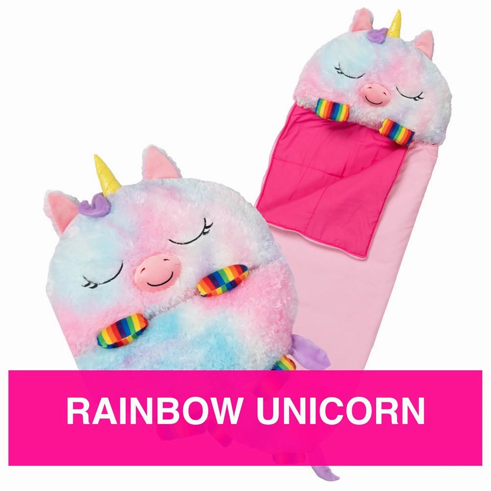 Happy Nappers 54 inch Rainbow Unicorn Pillow & Sleepy Sack - Medium