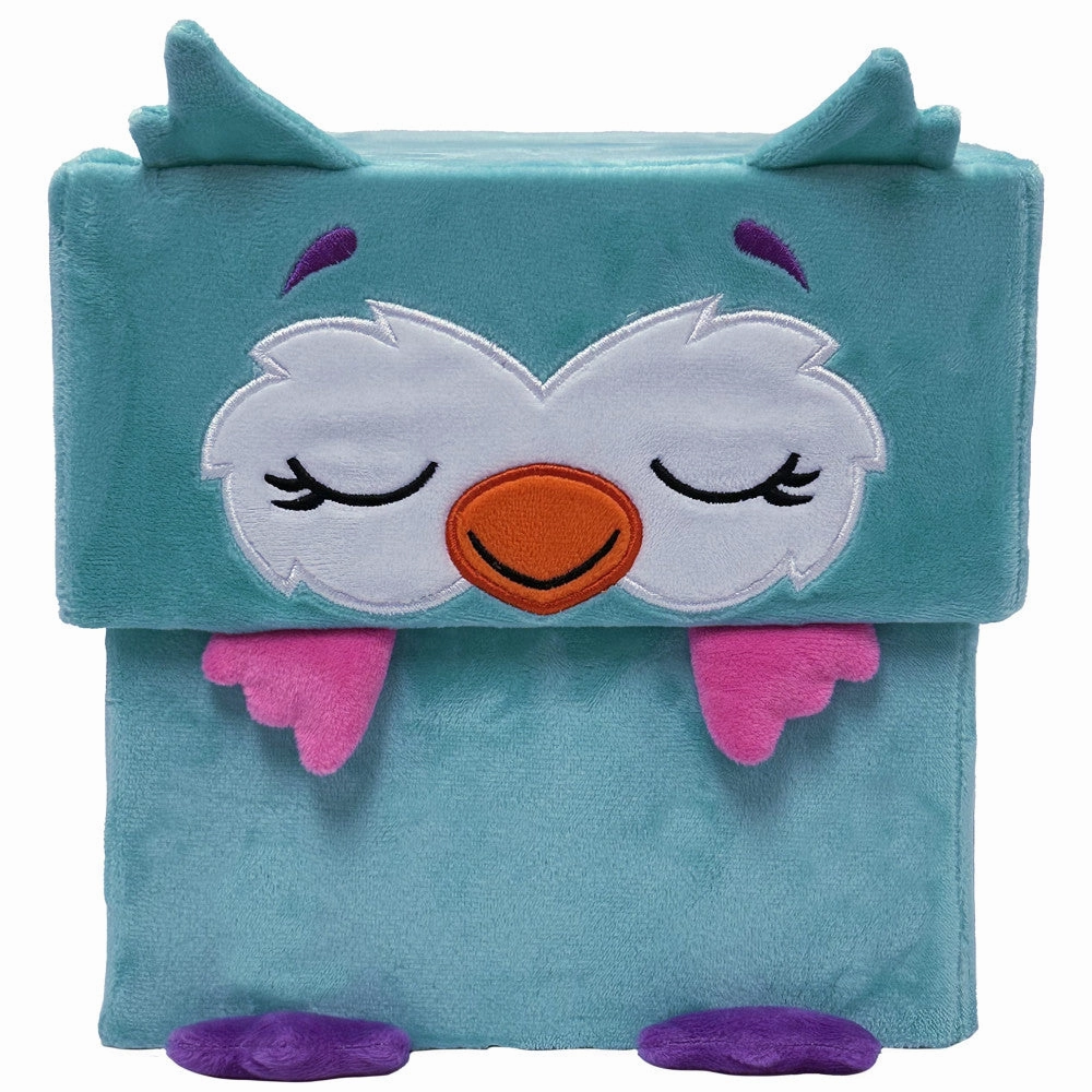Happy Nappers Adorable Storables 15 inch Owl Plush - Teal & Pink