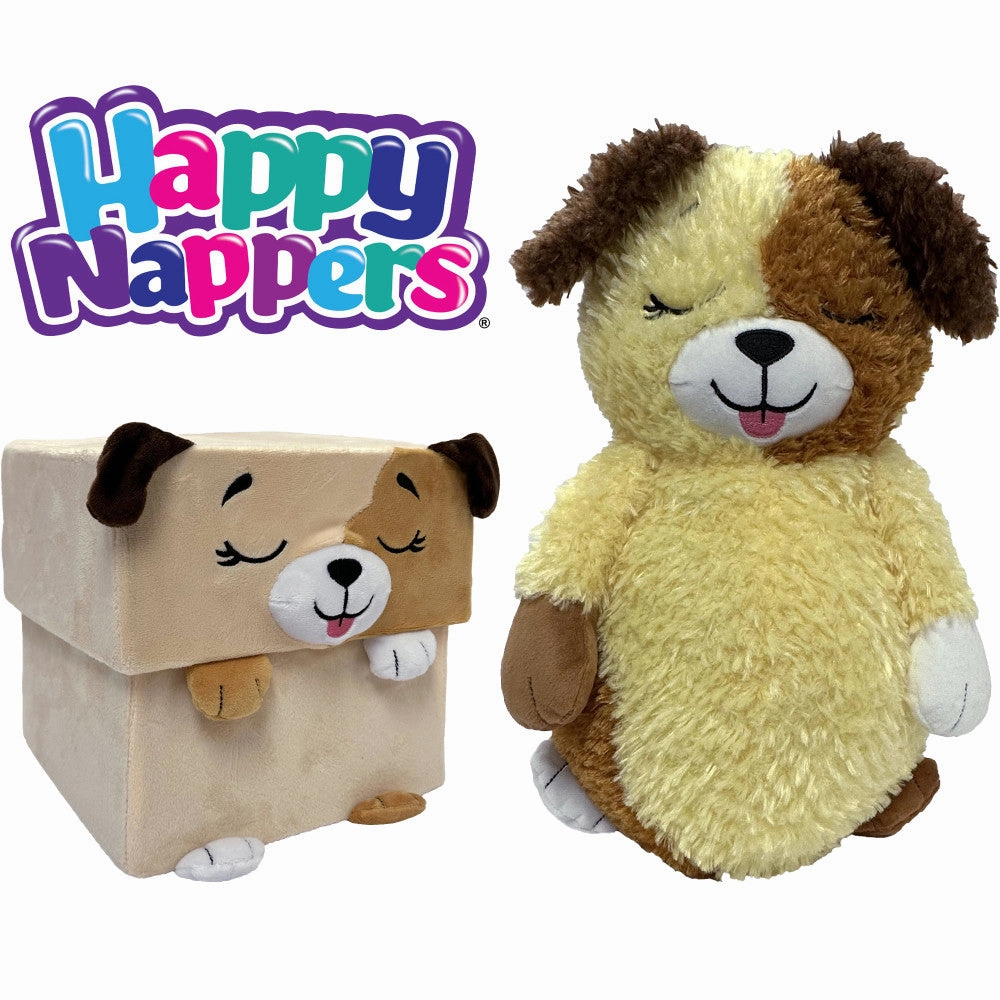 Happy Nappers Adorable Storables 15 inch Plush Dog - Tan & Brown