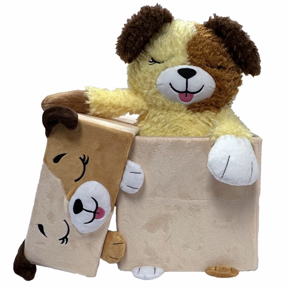 Happy Nappers Adorable Storables 15 inch Plush Dog - Tan & Brown