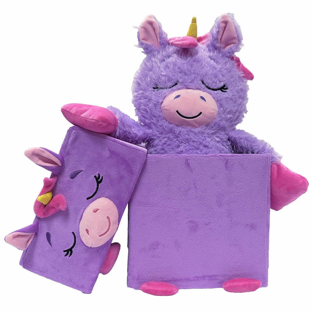 Happy Nappers Adorable Storables 15" Unicorn Plush - Purple & Pink