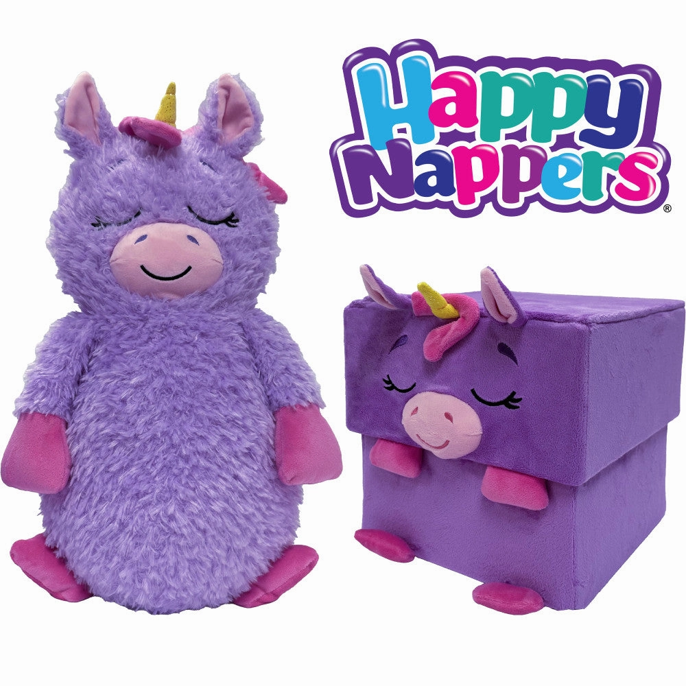 Happy Nappers Adorable Storables 15" Unicorn Plush - Purple & Pink