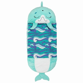 Happy Nappers Dolphin Disco 54 inch Plush Pillow & Sleepy Sack - Medium