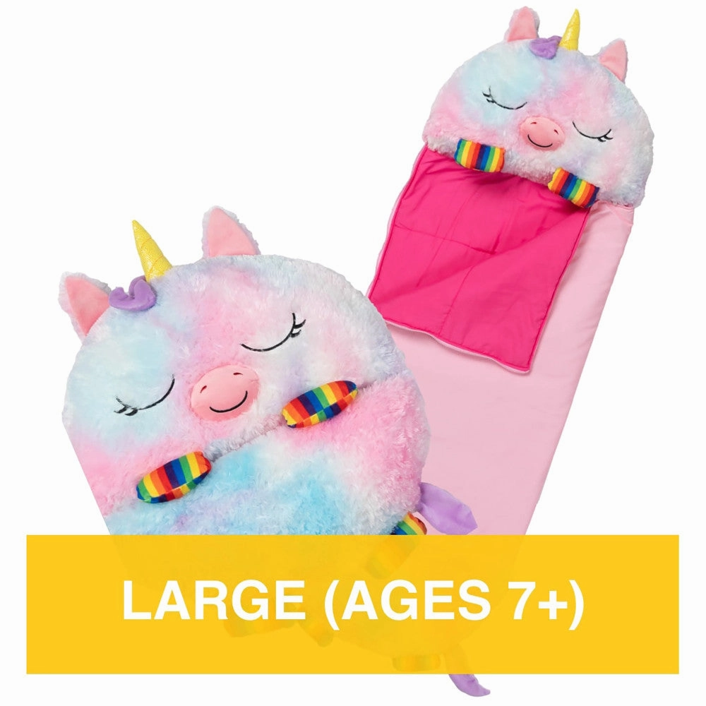 Happy Nappers Large 66 inch Rainbow Unicorn Sleepy Sack & Pillow for Kids 7 