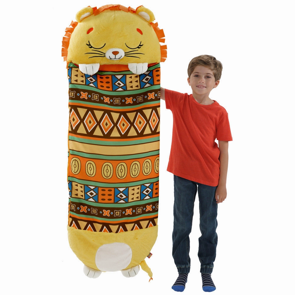 Happy Nappers Lion Lex 54 inch Plush Pillow & Sleepy Sack - Kids 3 