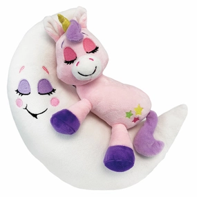 Happy Nappers Lullabrites Moon Pet 12 inch Interactive Unicorn - Pink-Purple