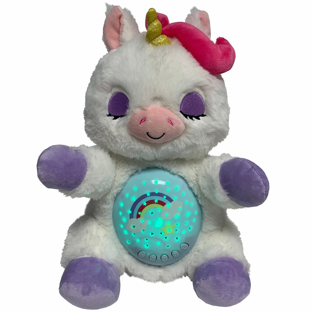 Happy Nappers Lullabrites Sweet Dreams 12 inch Interactive Unicorn - White/Purple