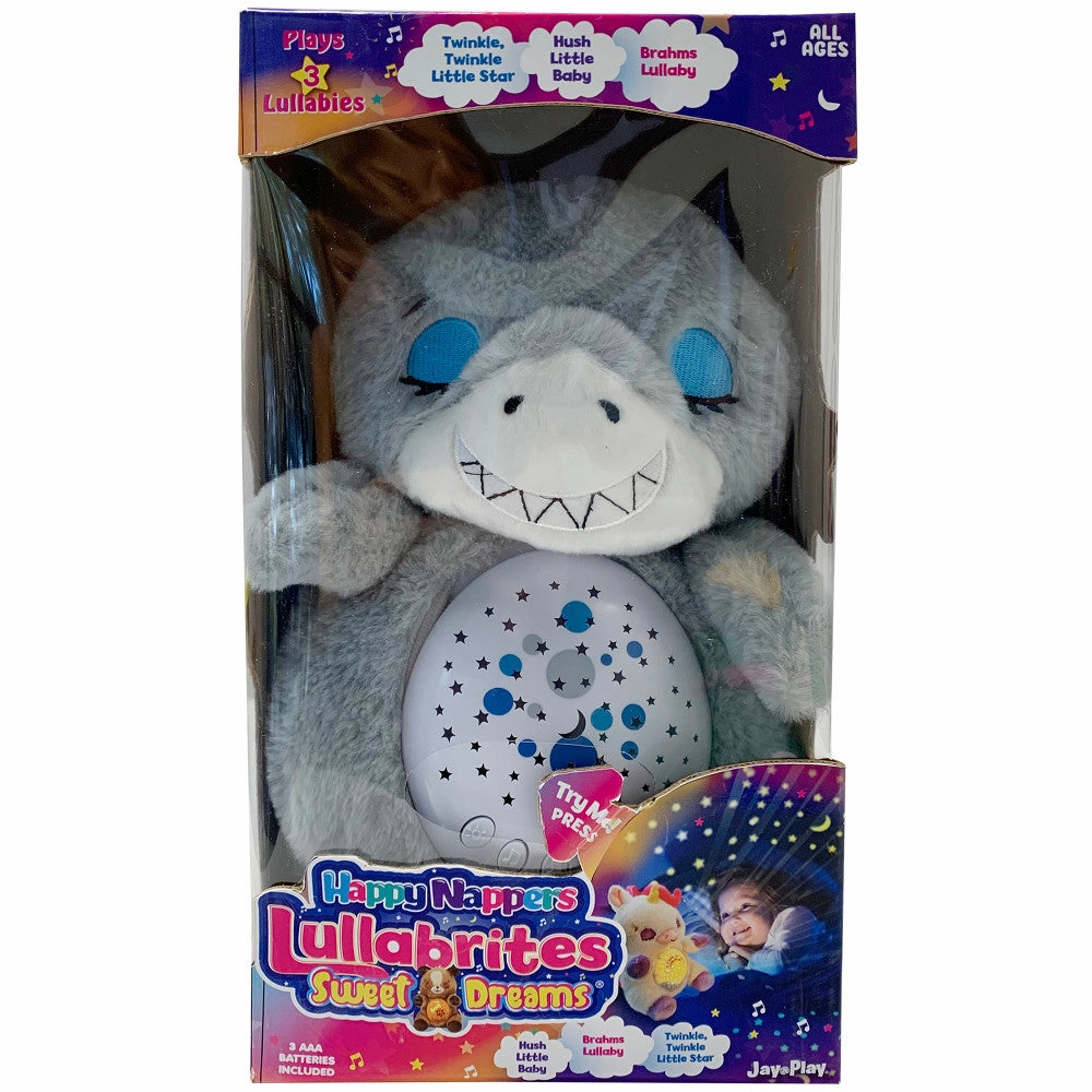 Happy Nappers Lullabrites Sweet Dreams Interactive Shark Plush - Grey & Blue