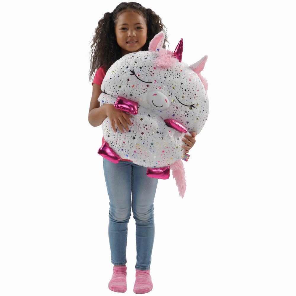 Happy Nappers Shimmer Unicorn Large 66 inch Pillow & Sleepy Sack - Kids 7 