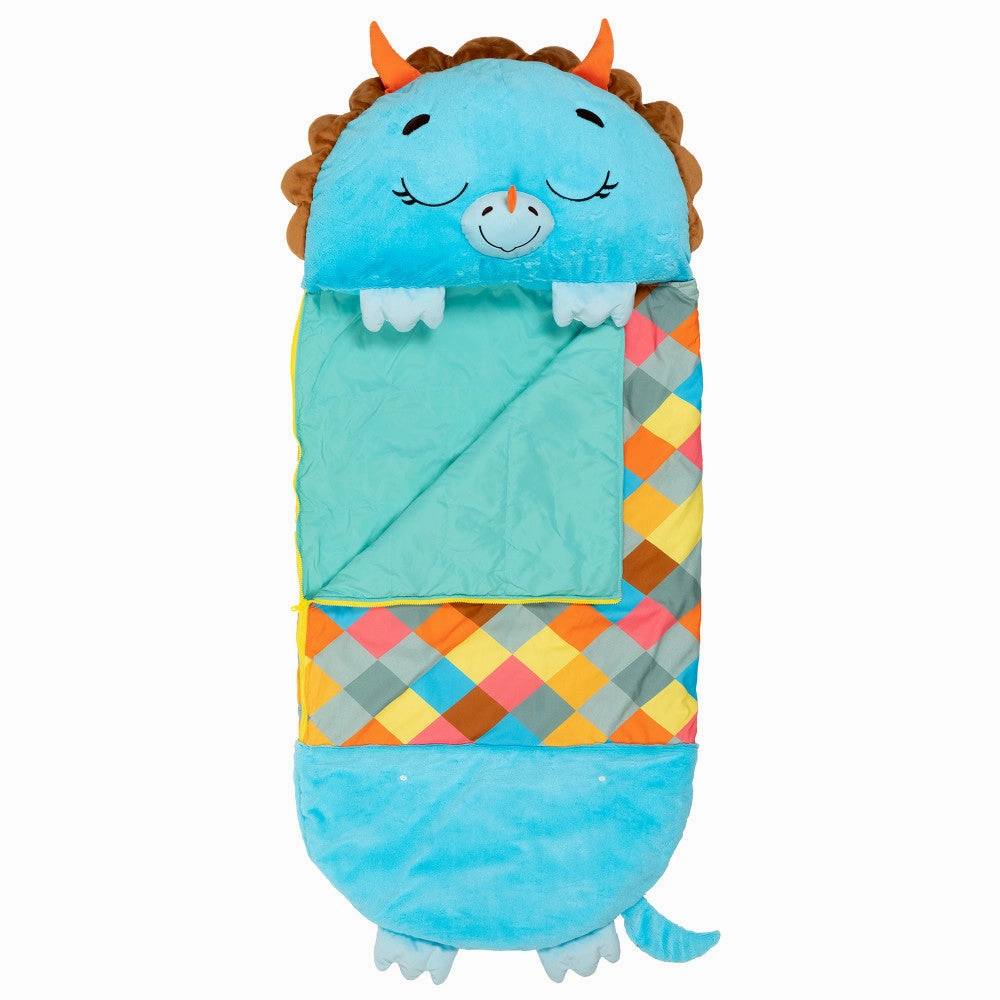Happy Nappers Triceratops Timmy 54 Inch Plush Pillow & Sleepy Sack - Medium