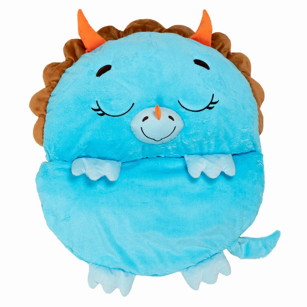Happy Nappers Triceratops Timmy 54 Inch Plush Pillow & Sleepy Sack - Medium