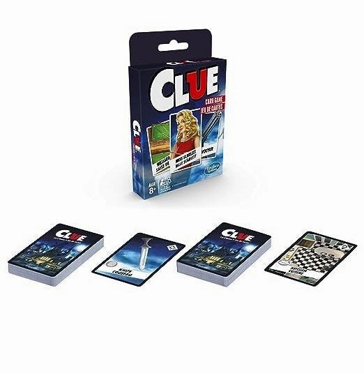 Hasbro Gaming Clue Card Game for Kids 3-4 Players Strategy Game, Multicolor