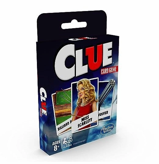 Hasbro Gaming Clue Card Game for Kids 3-4 Players Strategy Game, Multicolor