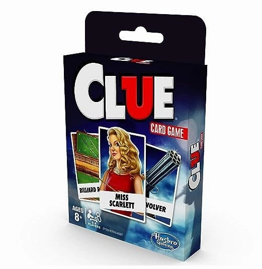 Hasbro Gaming Clue Card Game for Kids 3-4 Players Strategy Game, Multicolor