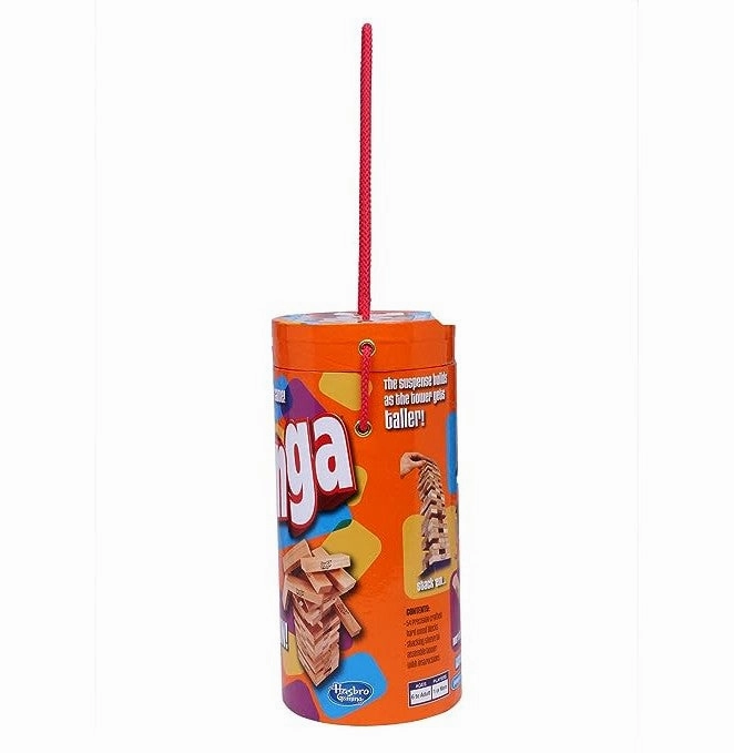 Hasbro Gaming Jenga Tube Pack Hardwood Blocks Stacking Tower Game
