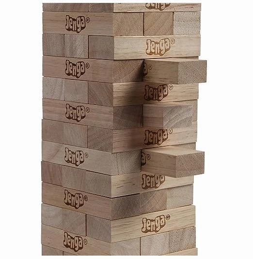 Hasbro Gaming Jenga Tube Pack Hardwood Blocks Stacking Tower Game
