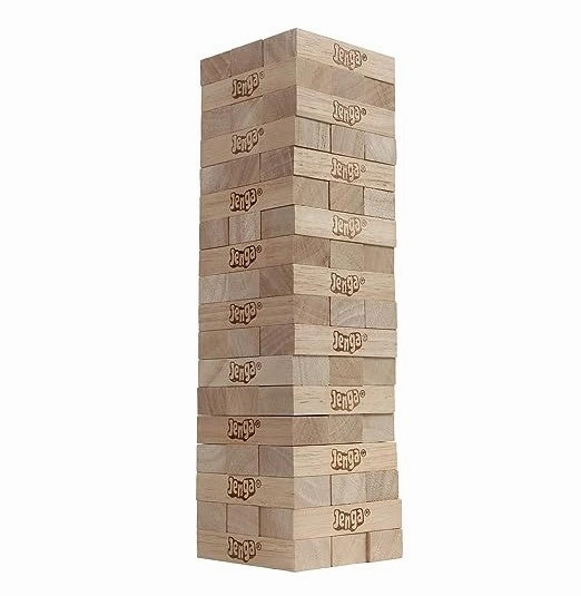 Hasbro Gaming Jenga Tube Pack Hardwood Blocks Stacking Tower Game