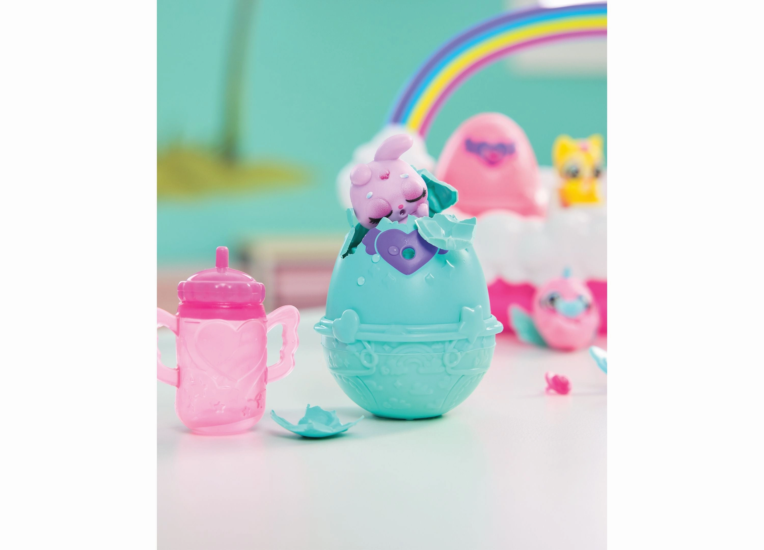 Hatchimals Alive Neon Rainbow Spring Basket Interactive Playset
