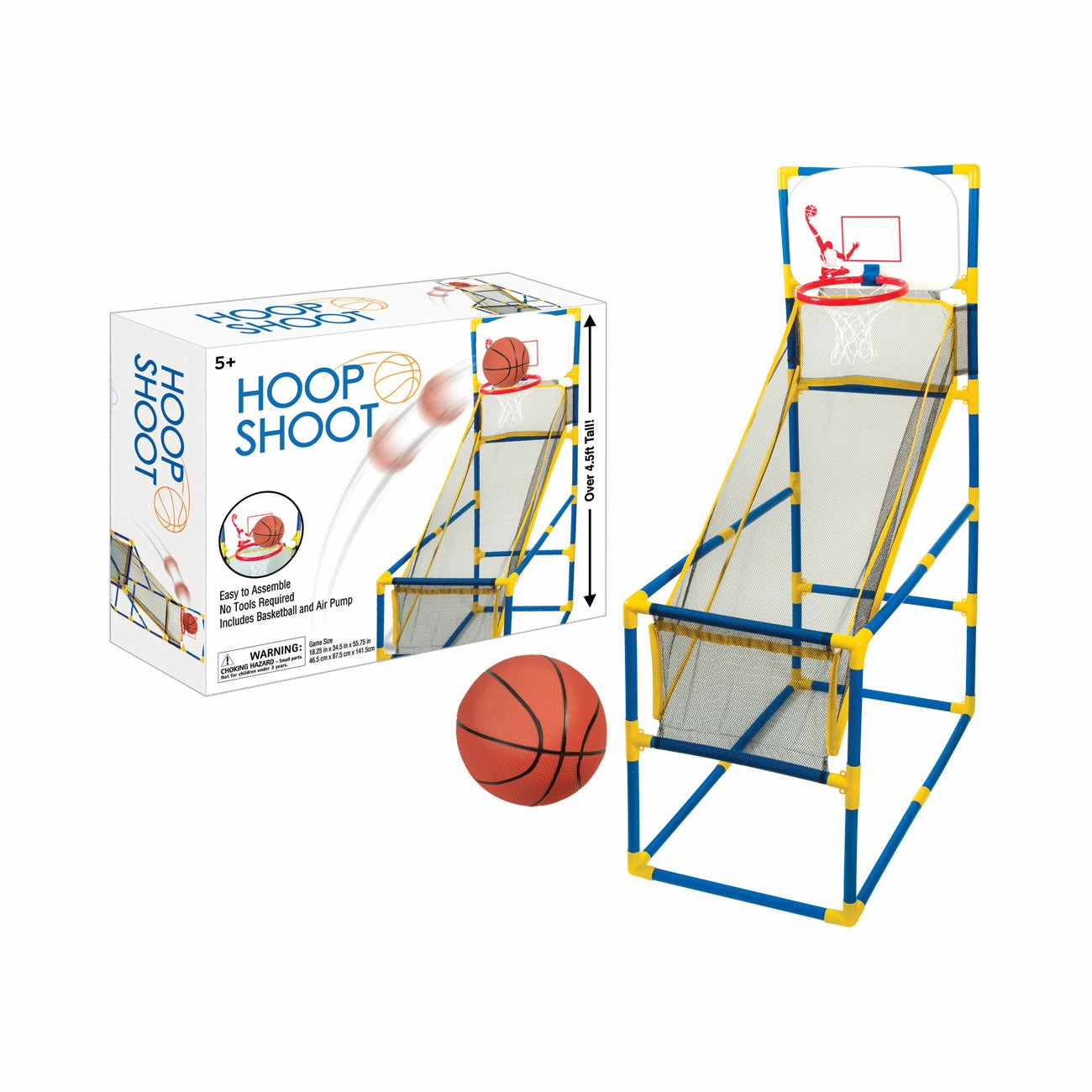 Hoop Shoot Basketball Set: Compact Indoor Arcade Game