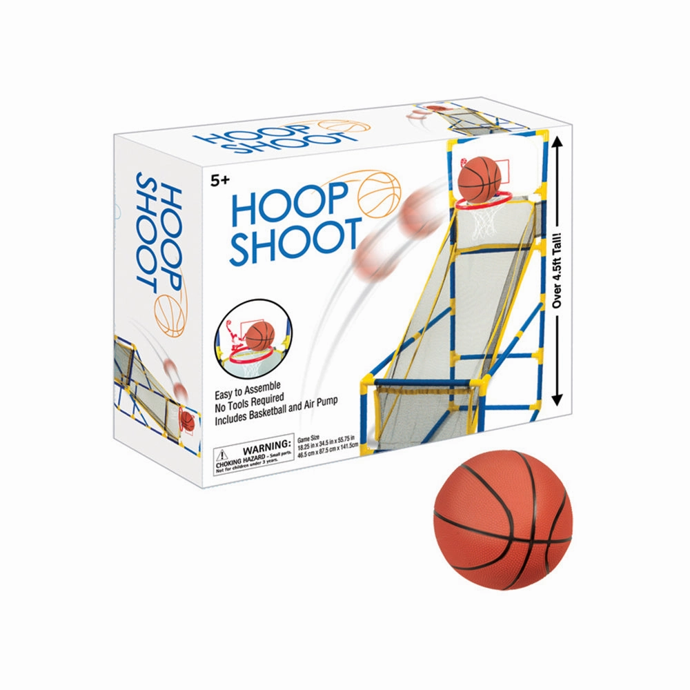 Hoop Shoot Basketball Set: Compact Indoor Arcade Game