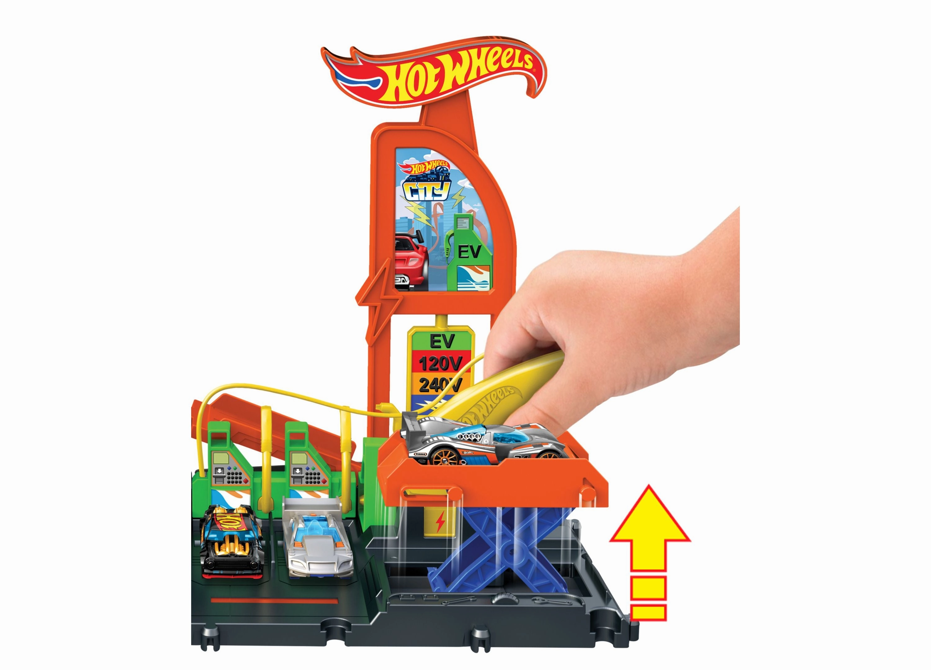 Hot Wheels City Super Recharge Fuel Station Diecast Car Playset