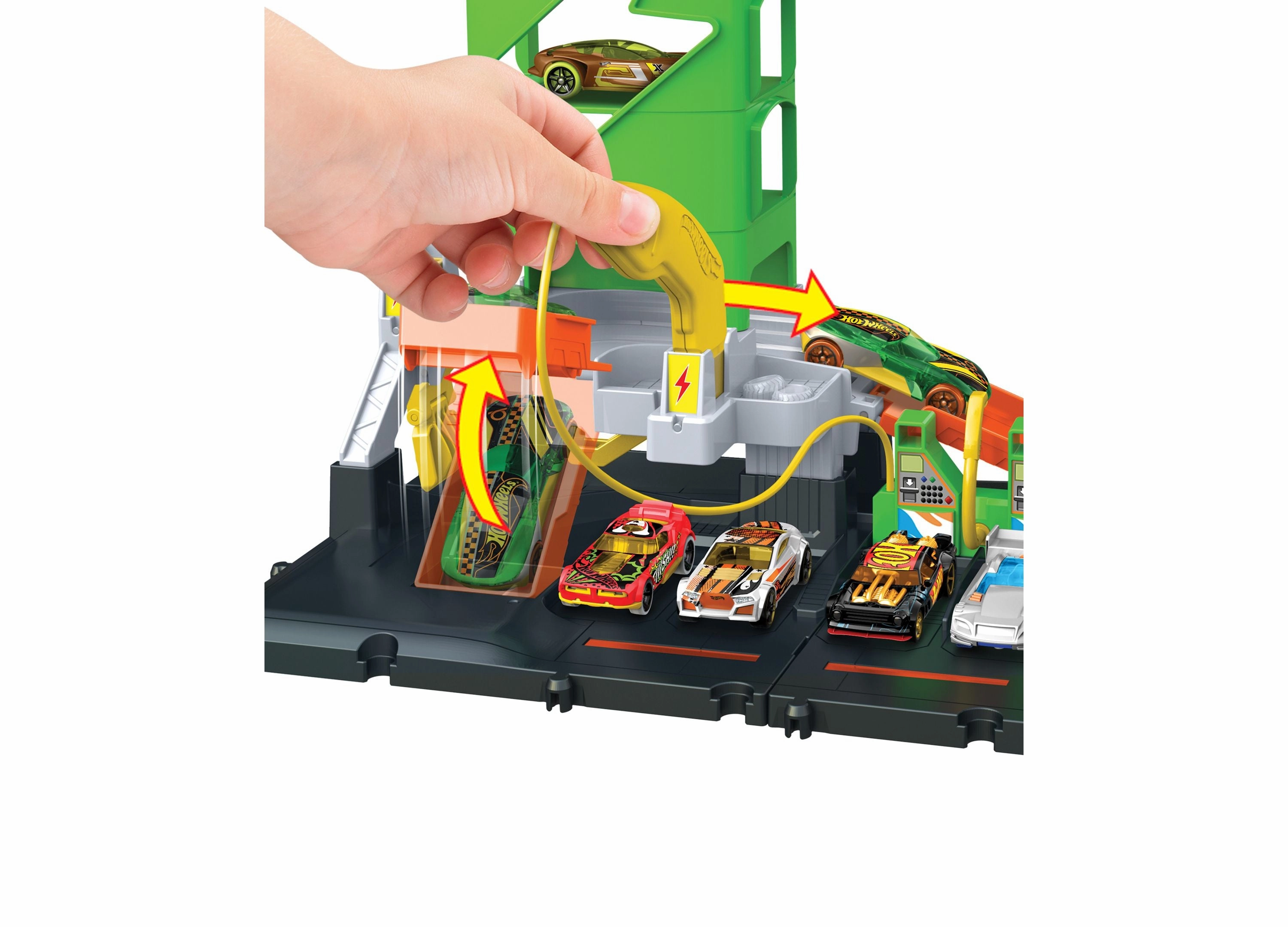Hot Wheels City Super Recharge Fuel Station Diecast Car Playset