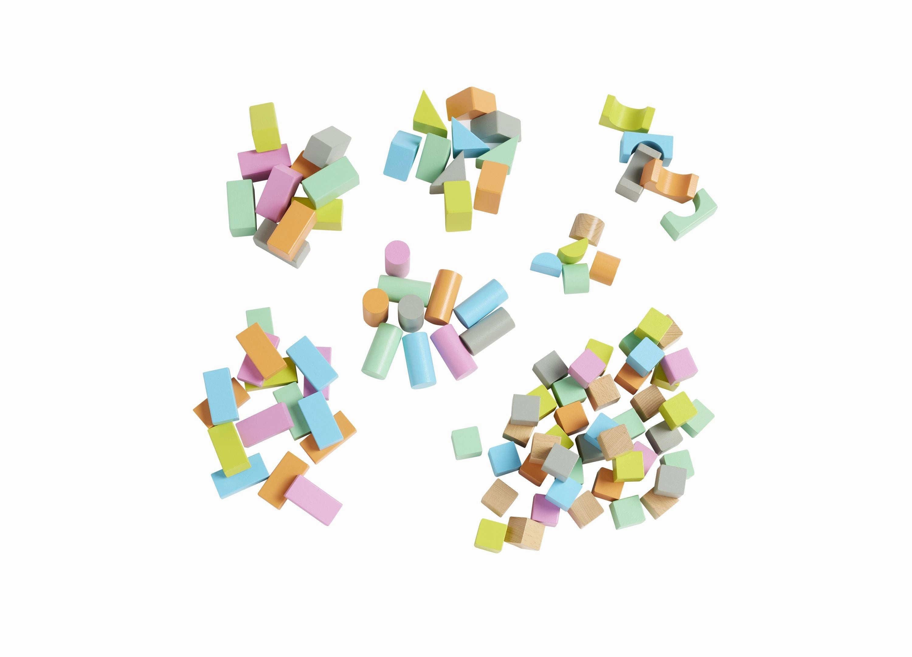 Imaginarium 100-Piece Wooden Block Set - Colorful Building Blocks for Creative Play
