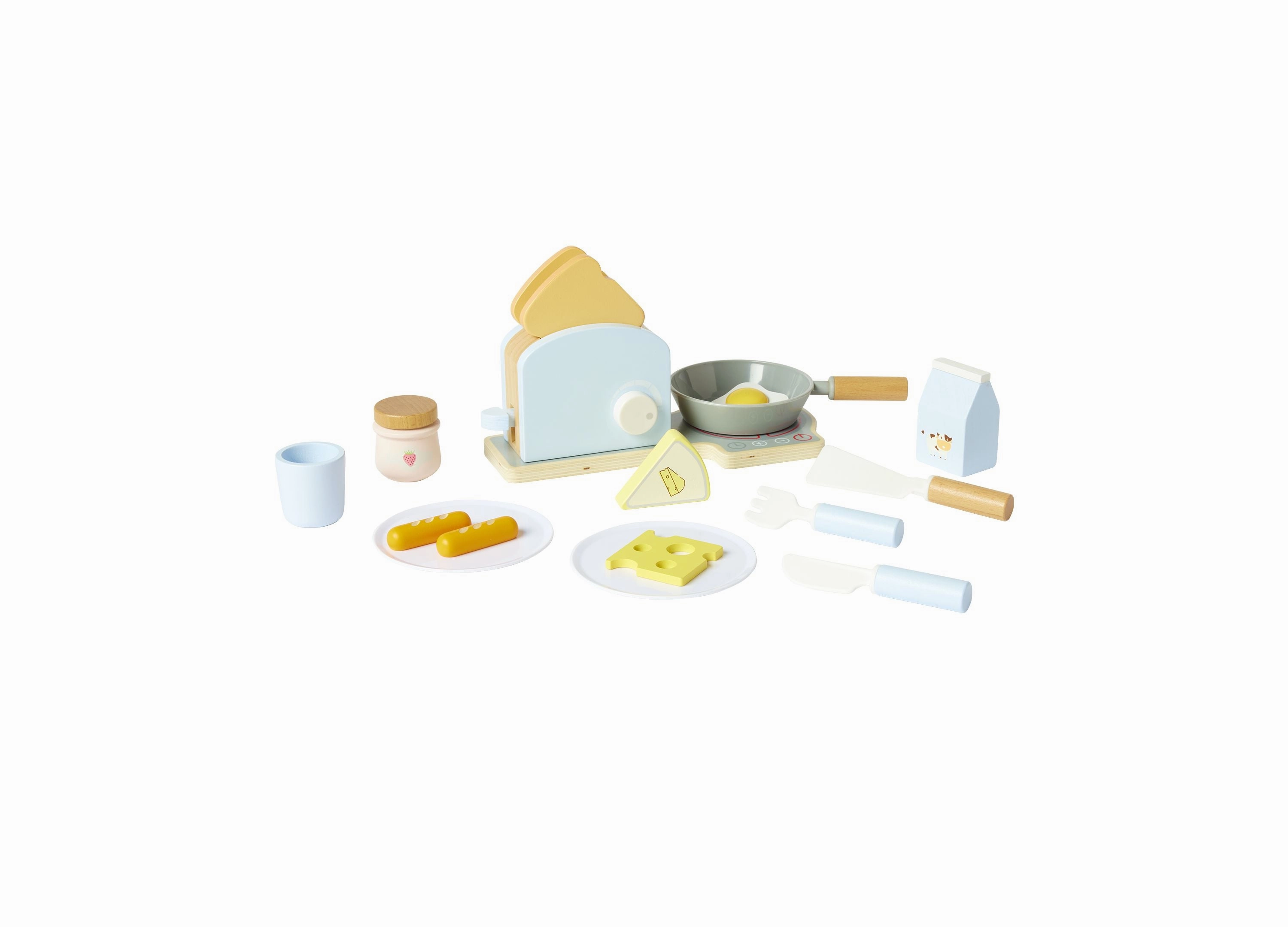 Imaginarium 18 Pc Wooden Breakfast Making Set