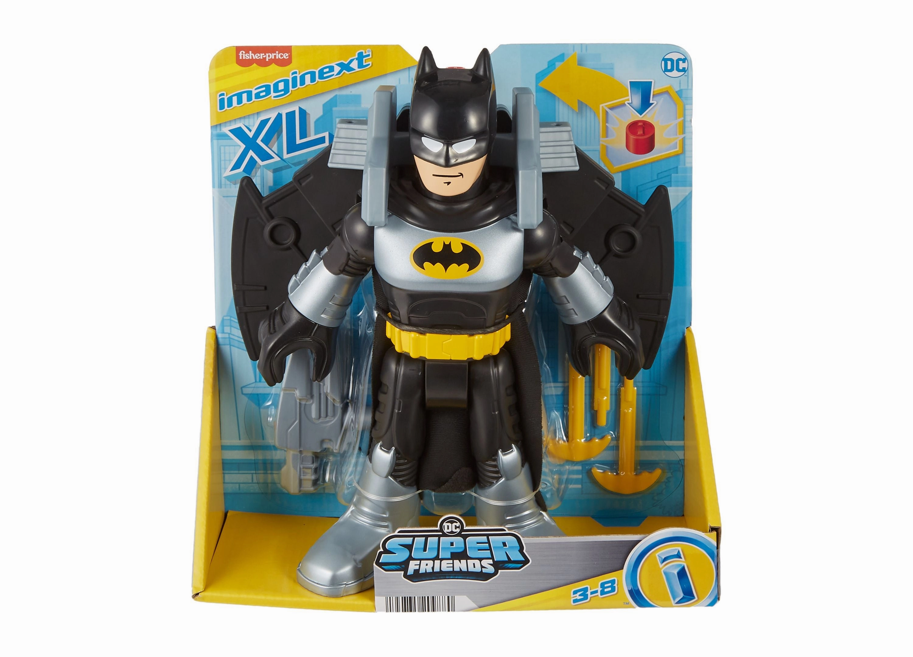 Imaginext Batman XL with Transforming Batglider Action Figure