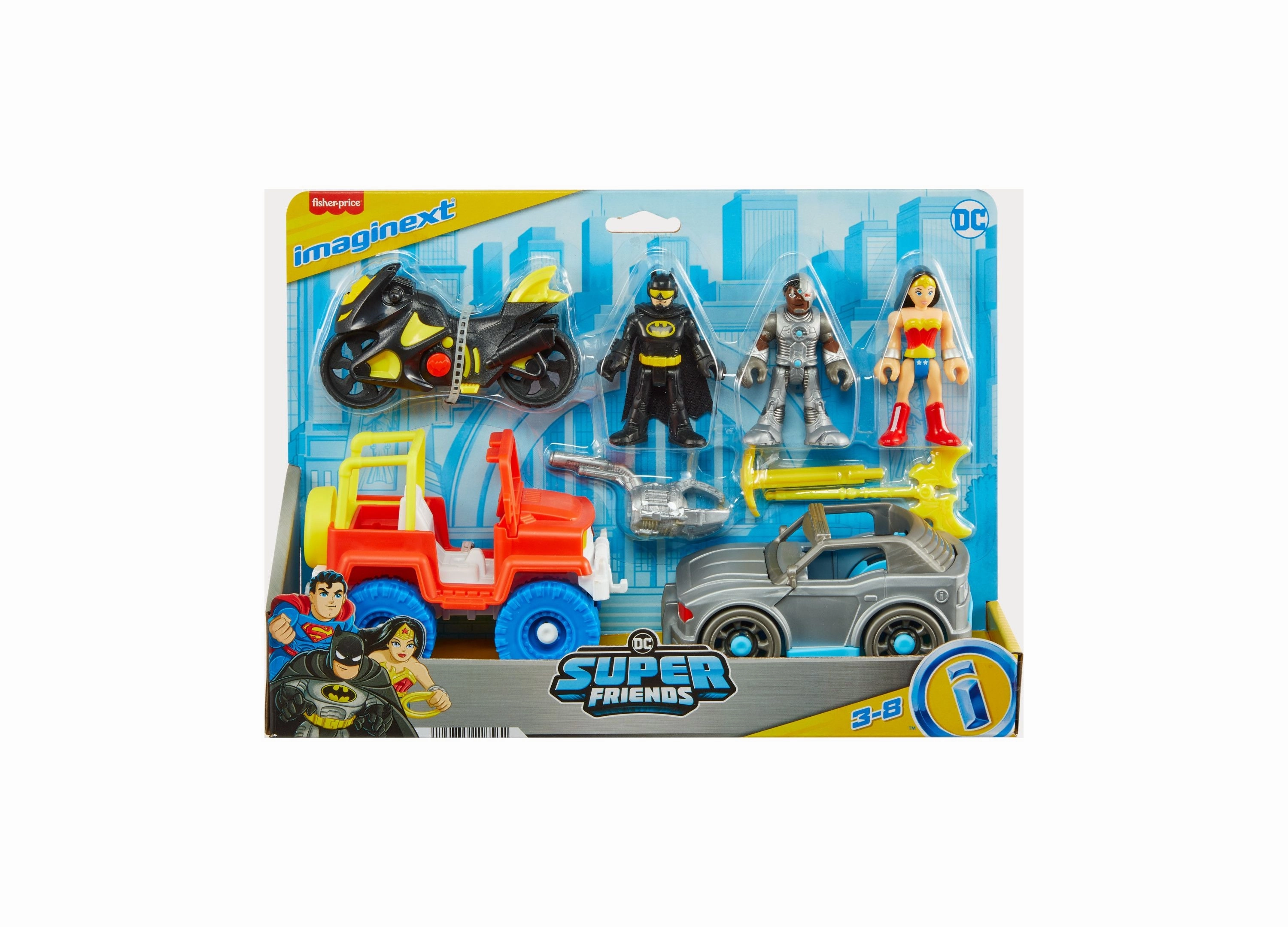 Imaginext DC Super Friends Batman Action Set - With Wonder Woman & Cyborg