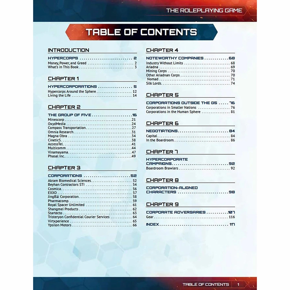 Infinity: Hypercorps - Ultimate RPG Sourcebook