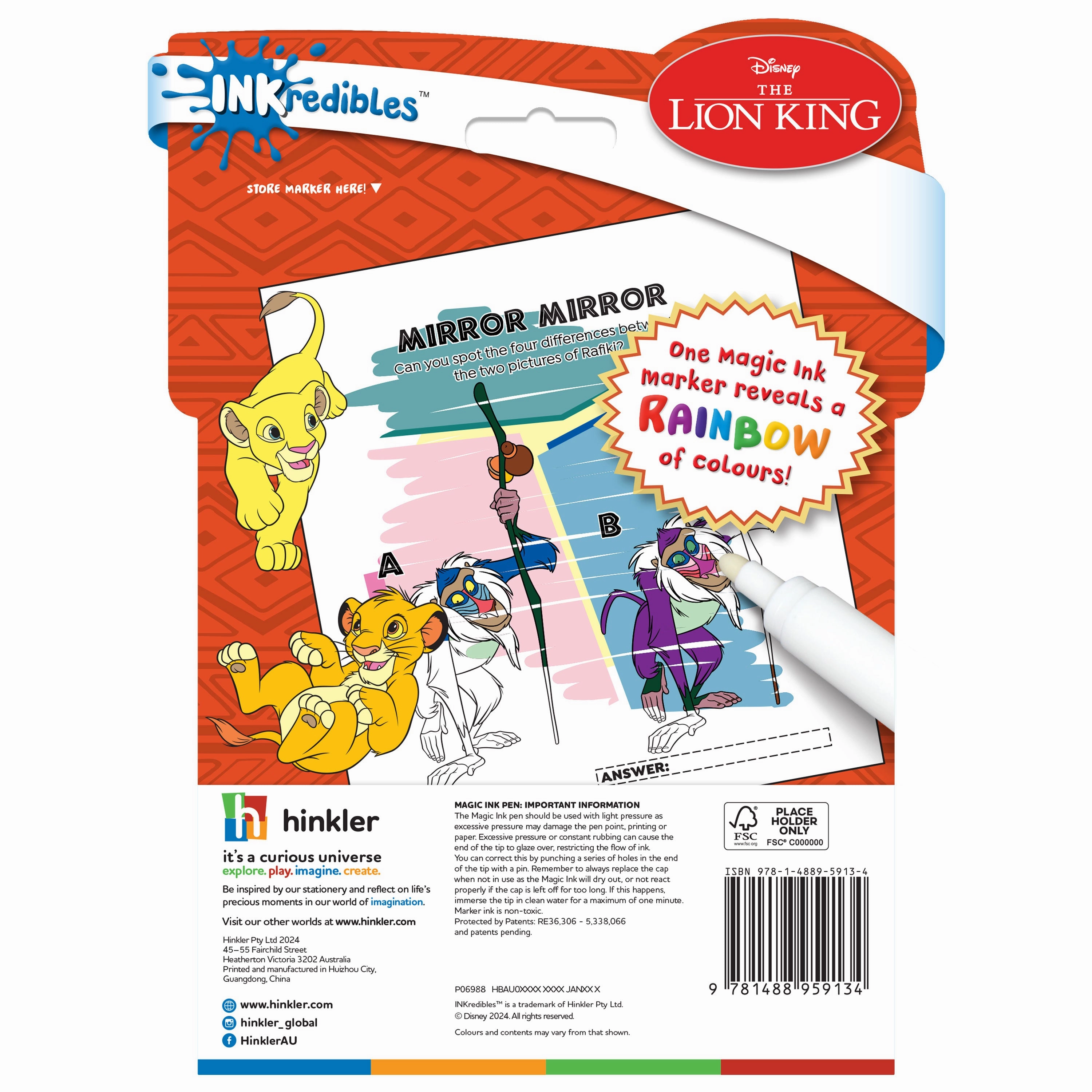 Inkredibles The Lion King Magic Ink Pictures