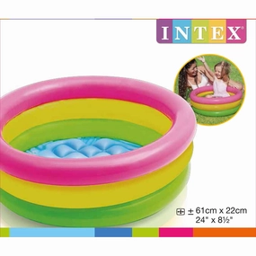Intex 57107 Sunset Glow 3-Ring Baby Pool 61cm X 22cm